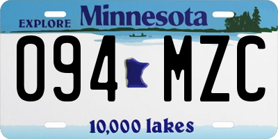 MN license plate 094MZC