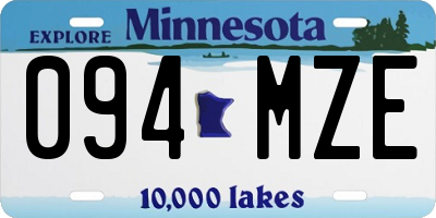 MN license plate 094MZE