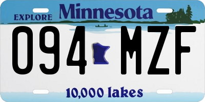 MN license plate 094MZF
