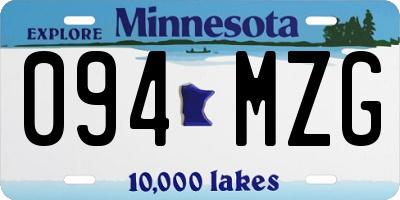 MN license plate 094MZG
