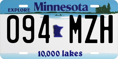 MN license plate 094MZH