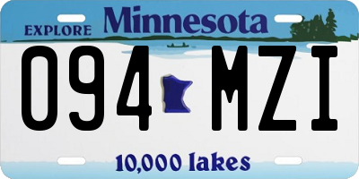 MN license plate 094MZI