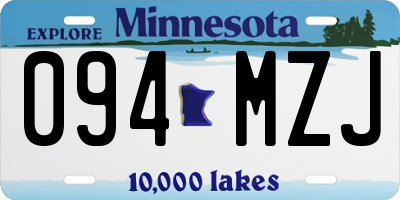 MN license plate 094MZJ
