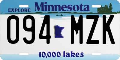 MN license plate 094MZK