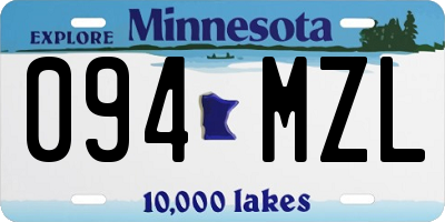 MN license plate 094MZL