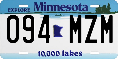 MN license plate 094MZM