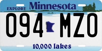 MN license plate 094MZO