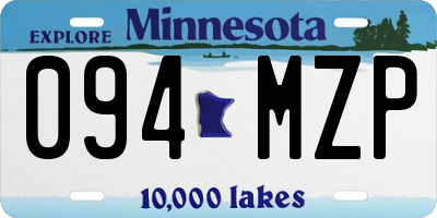 MN license plate 094MZP