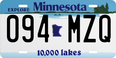 MN license plate 094MZQ