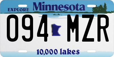 MN license plate 094MZR