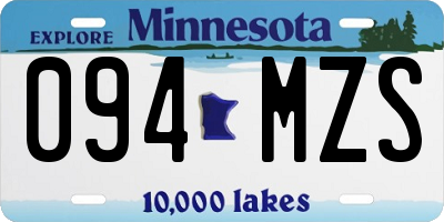MN license plate 094MZS