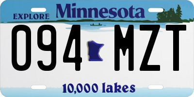 MN license plate 094MZT