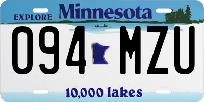 MN license plate 094MZU