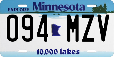 MN license plate 094MZV