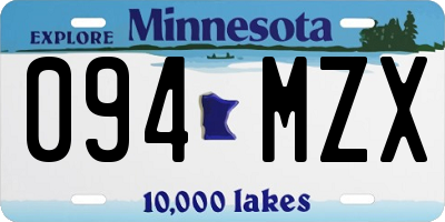 MN license plate 094MZX