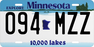 MN license plate 094MZZ