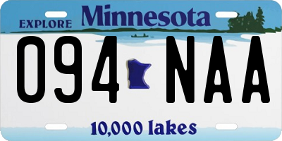 MN license plate 094NAA