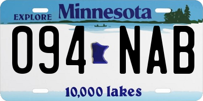 MN license plate 094NAB