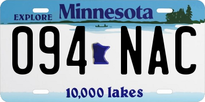 MN license plate 094NAC