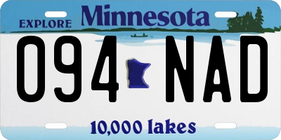 MN license plate 094NAD