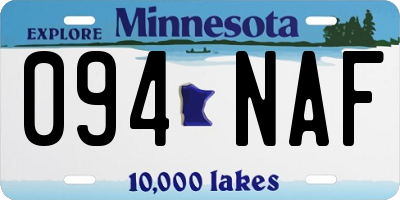 MN license plate 094NAF