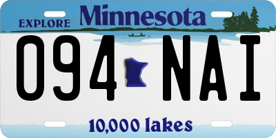 MN license plate 094NAI