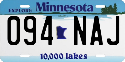 MN license plate 094NAJ