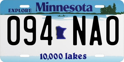 MN license plate 094NAO