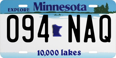 MN license plate 094NAQ