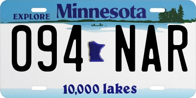 MN license plate 094NAR