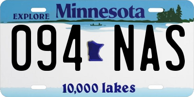 MN license plate 094NAS