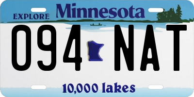 MN license plate 094NAT