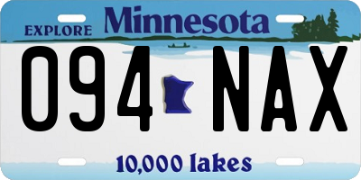 MN license plate 094NAX