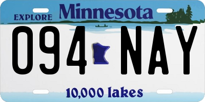 MN license plate 094NAY