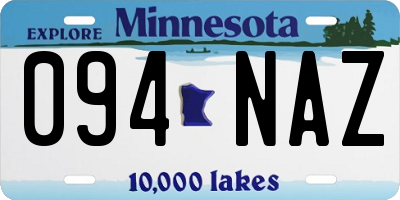 MN license plate 094NAZ
