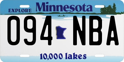 MN license plate 094NBA