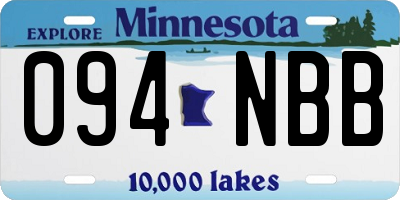 MN license plate 094NBB