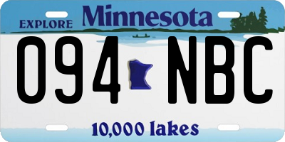 MN license plate 094NBC