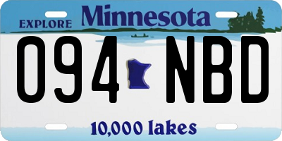 MN license plate 094NBD