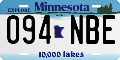 MN license plate 094NBE