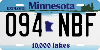 MN license plate 094NBF
