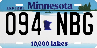 MN license plate 094NBG
