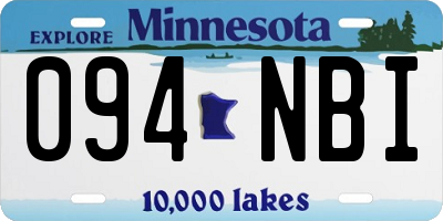 MN license plate 094NBI