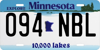 MN license plate 094NBL
