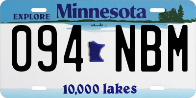 MN license plate 094NBM