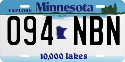 MN license plate 094NBN