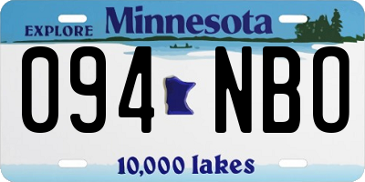 MN license plate 094NBO