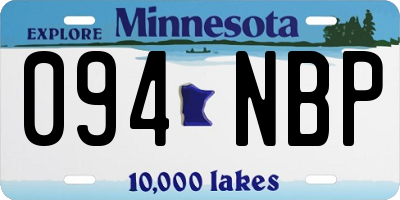 MN license plate 094NBP