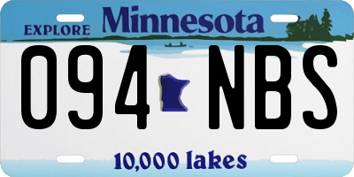 MN license plate 094NBS