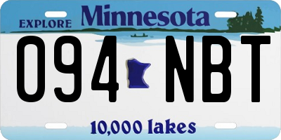 MN license plate 094NBT